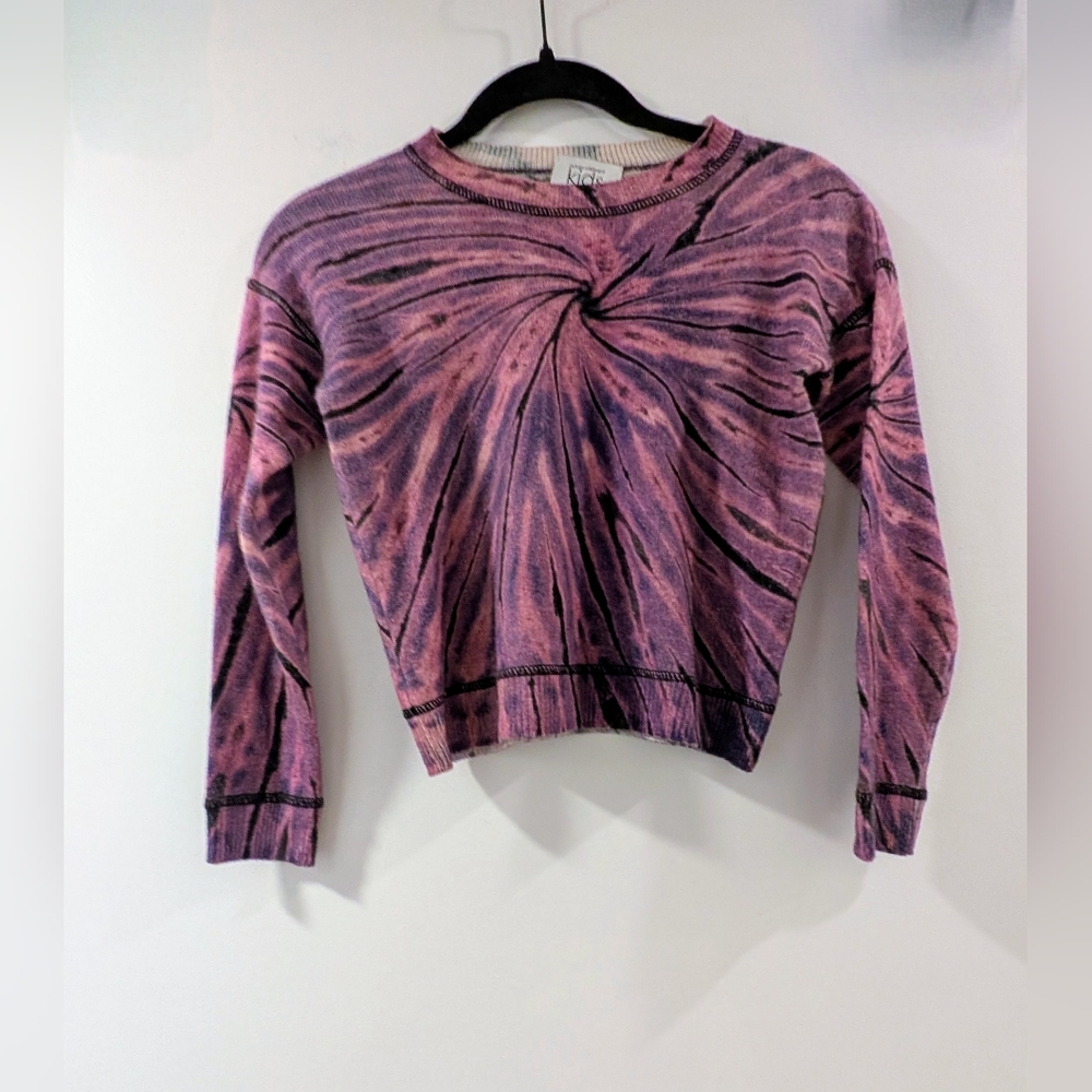 Autumn Cashmere Kids Tie-Dye Pink and Purple Sweater